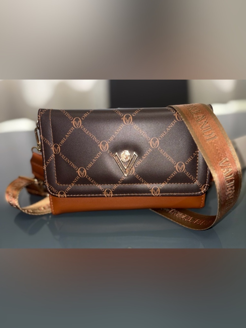 Valentino Orlandi Vegan Leather Crossbody Bag